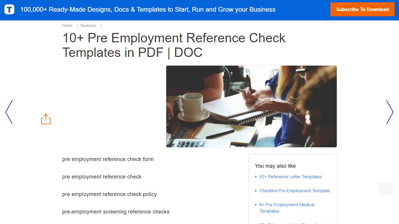 10+ Pre Employment Reference Check Templates in PDF | DOC